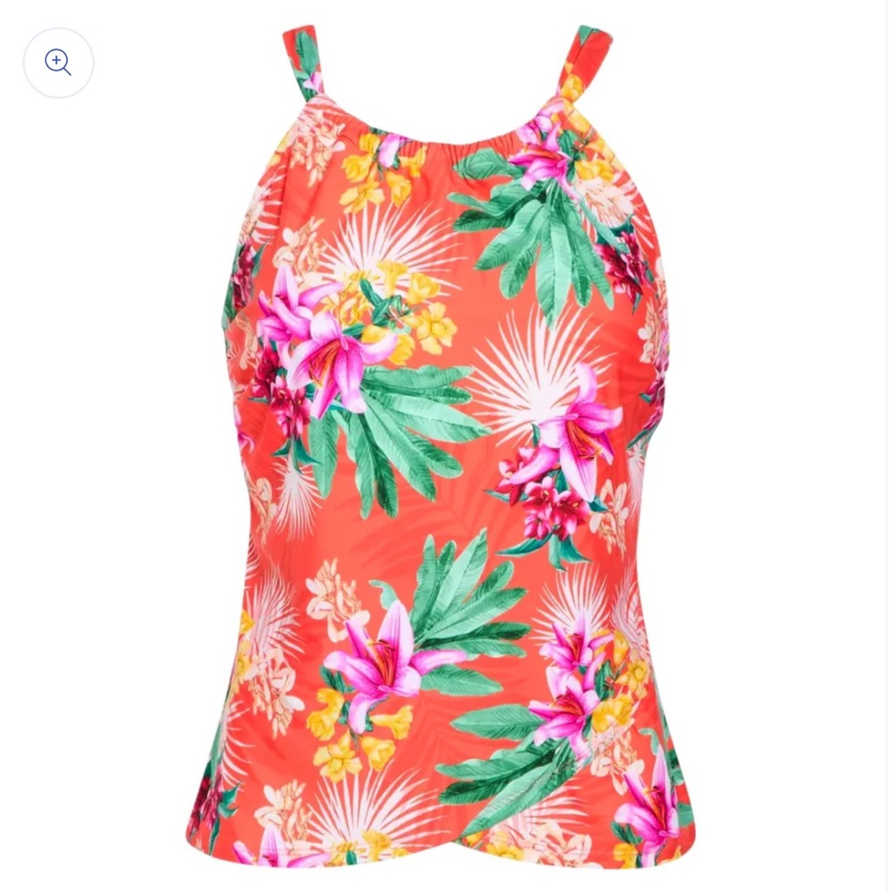 Jantzen Women’s Audrey Tropical Floral Tankini Top - Picture 4 of 11